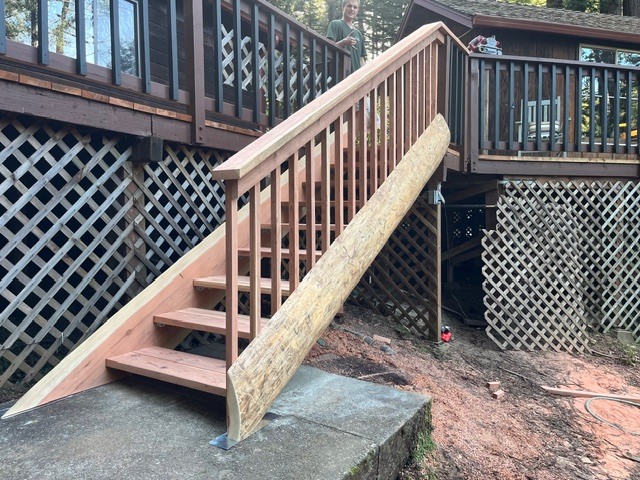 Custom deck and staircase build