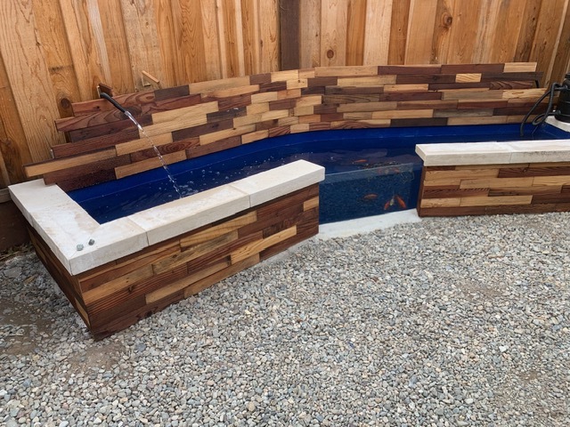 Custom koi pond and landscaping build